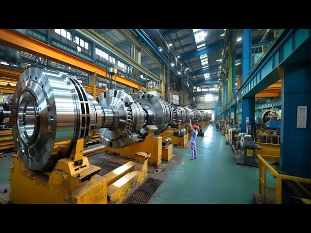 How Large Crankshaft Is Made. CNC Machine and Forging Machine In Working