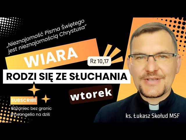 EWANGELIA NA DZIŚ | 24.09.24-wt | (ŁK 8, 19-21) | ks. Łukasz Skołud MSF #wiararodzisięzesłuchania