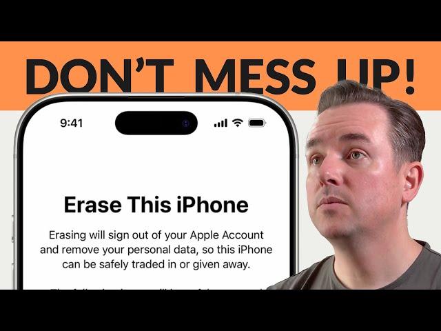 The RIGHT Way to Erase Your iPhone!