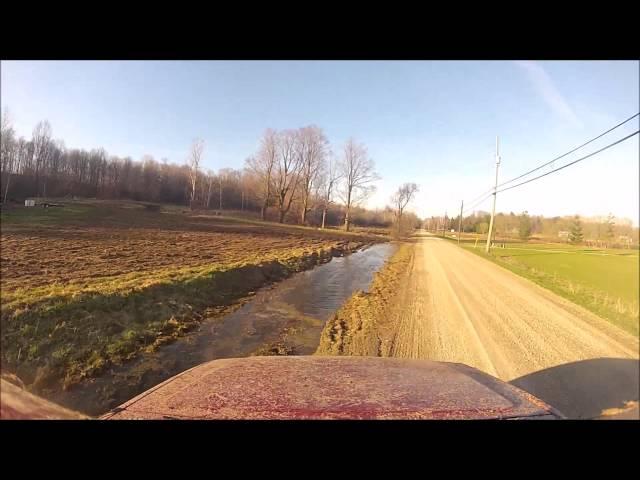 Field Car Water Crossing