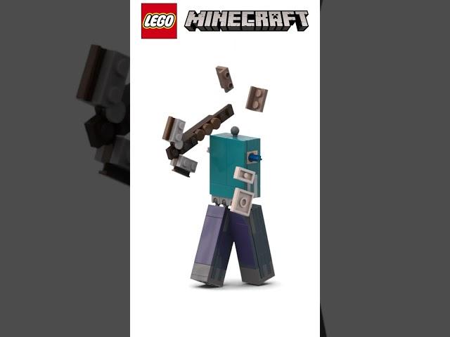 LEGO Minecraft Big figure Steve Building Animation