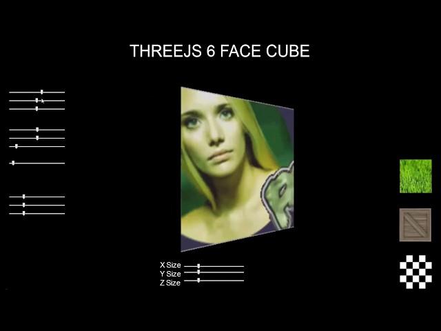 6 face cube with three.js for construct