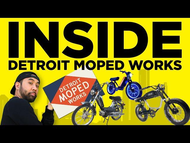 Detroit Moped Works Shop Tour and Mopeds vs Ebikes | RunPlayBack