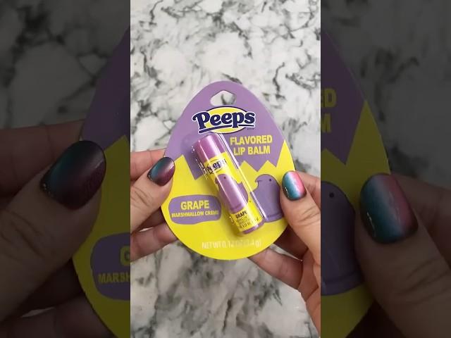 PEEPS Grape Marshmallow Crème Flavored Lip Balm!  #shorts #satisfyingvideo #asmr
