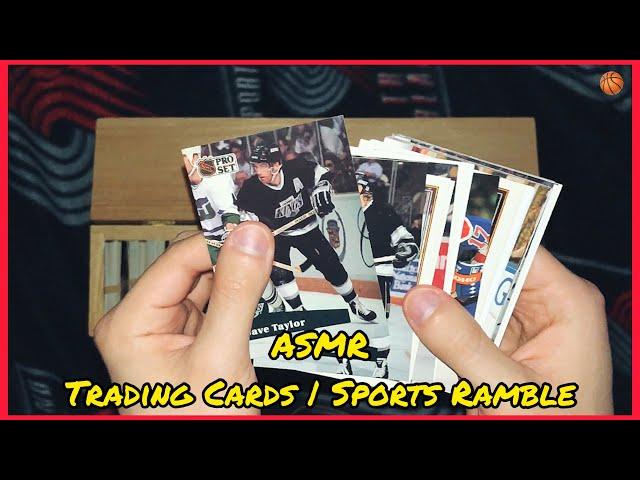 *ASMR* Trading Cards And Sports Ramble (Whispering, Tapping, Scratching)