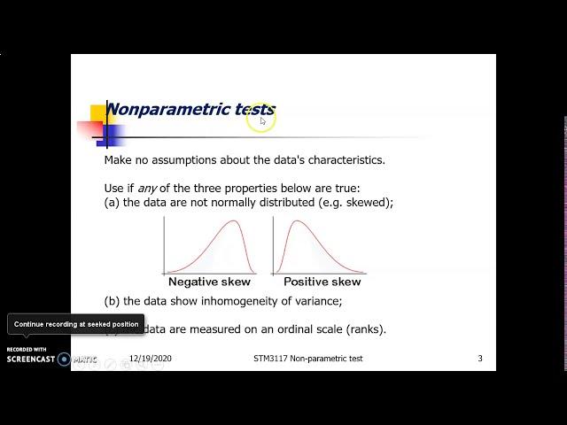 Non parametric test