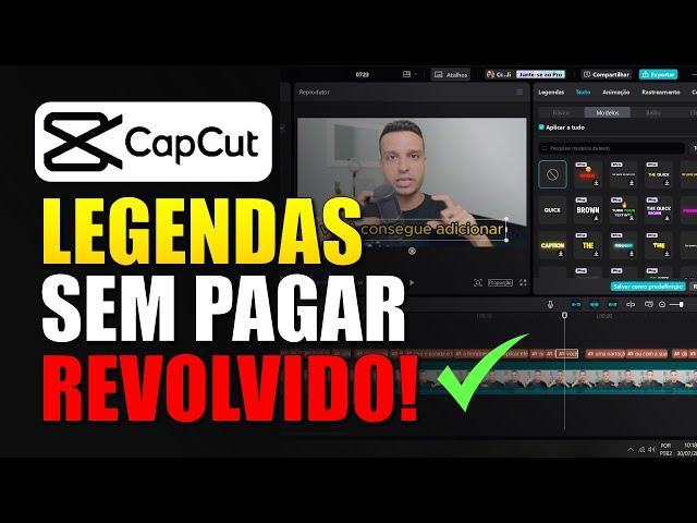 [RESOLVIDO] LEGENDAS AUTOMATICAS NO CAPCUT - COMO GERAR NA CONTA GRÁTIS?