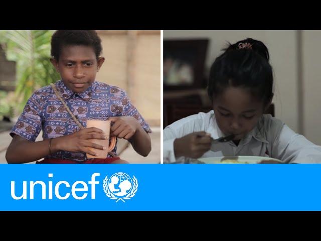 Two Indonesian 9-year-olds lead very different lives | UNICEF