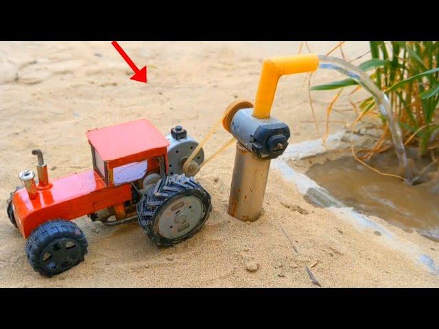 Mini tractor and mini water pump diesel engine science project #diy#tractor