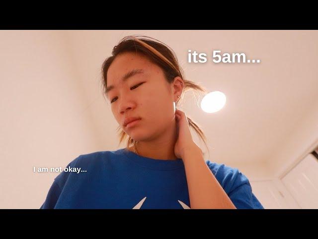 TRYING TO WAKE UP AT 5 AM ON A SCHOOL DAY | vlog