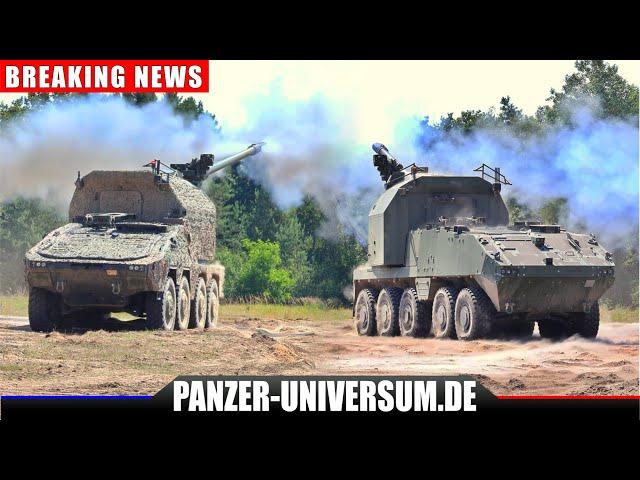 Live Firing Demonstration des GTK Boxer RCH155 & Piranha HMC AGM in Deutschland!