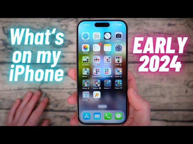 What's on my iPhone [2024] // Organized Folders for Apps // Caseless iPhone 15 Pro