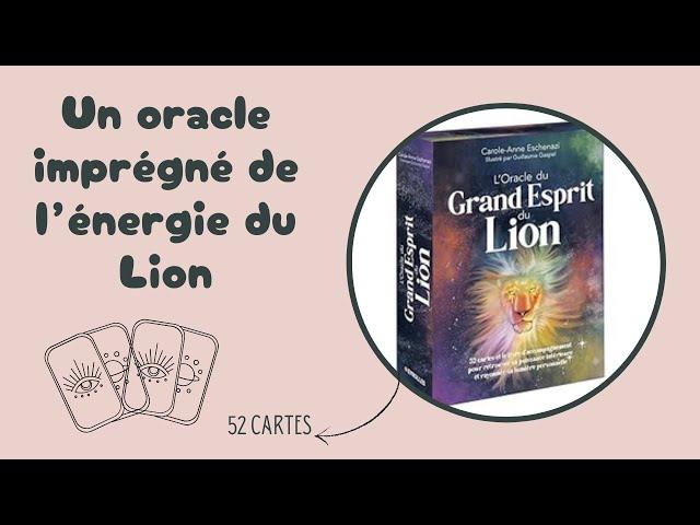 L' Oracle du Grand Esprit Du Lion  de Carole-Anne Eschenazi ( review )