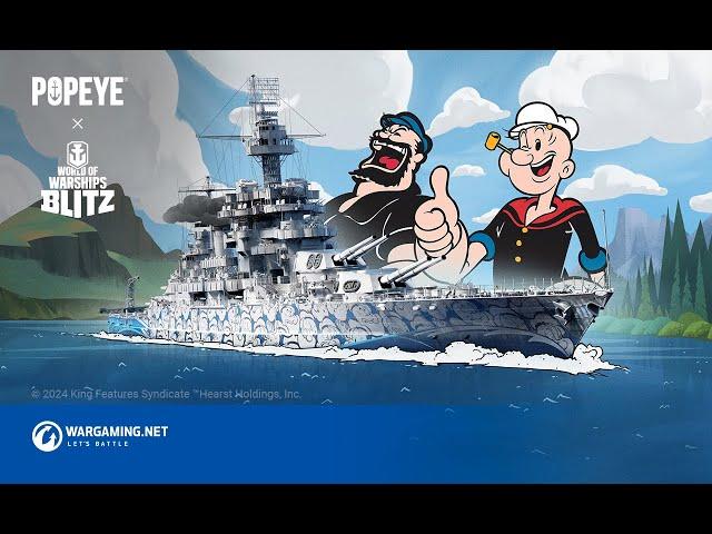 Popeye the Sailor Man to Arrives to World of Warships Blitz!