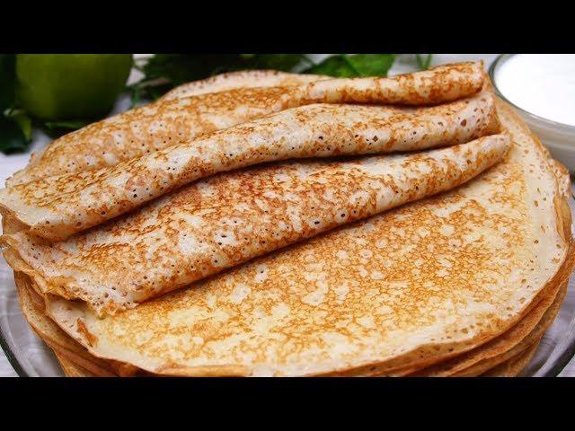 Самые Вкусные На Кефире Тонкие с Дырочками Блины. Объедение Просто!