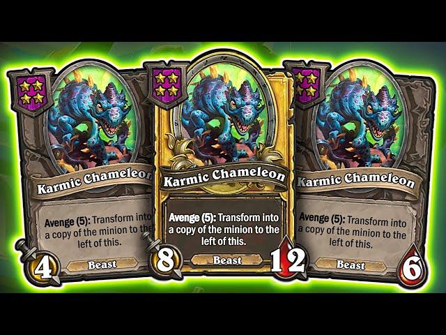 This Chameleon Card is so Good!| Hearthstone Battlegrounds