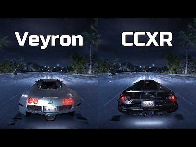 Bugatti Veyron vs Koenigsegg CCXR - Need for Speed Carbon (Drag Race)