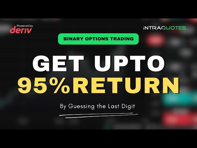 ️ Up to 95% Return within 5 seconds  #binaryoptions #deriv Digit Trading  #forextrading #scalping