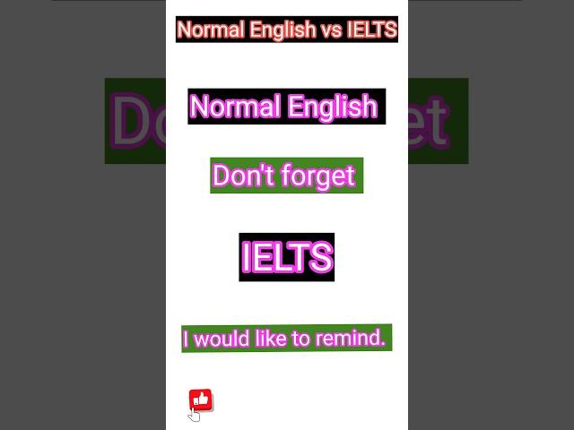 Normal English vs IELTS @pwc axiom edutech #shorts #video
