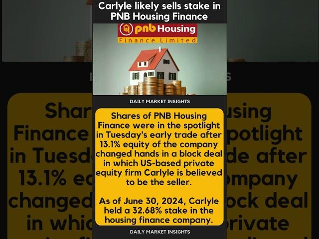Carlyle likely sells stake in #pnbhousingfinance