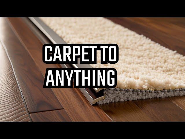 Transitioning carpet to any floor with zbar