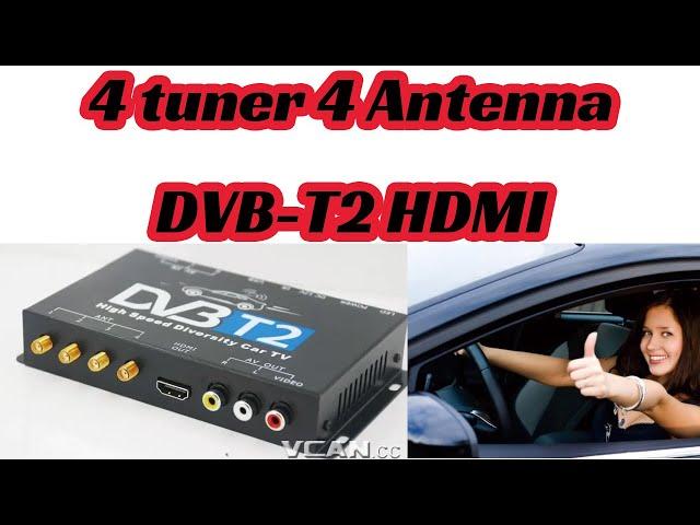 4 Tuner 4 Antenna digital tv receiver box for DVB T2 support HDMI and CVBS video output at same time