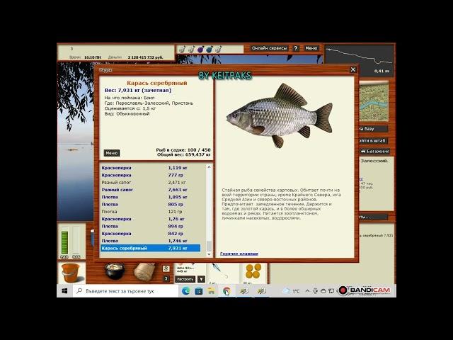 Русская Рыбалка 3.99 Мутант КАРАС СЕРЕБРЯНЫЙ - ПЕРЕСЛАВЛЬ ЗАЛЕССКИЙ