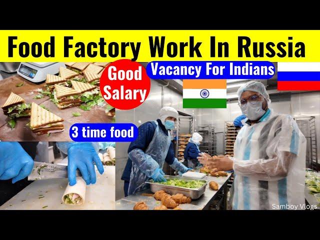 Food Factory work in Russia  | Good Salary | 3 Time food