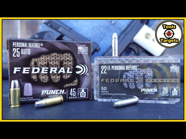 There Was NEVER Any Doubt!....25acp VS .22lr Federal Punch Self-Defense AMMO Ballistic Gel Test!