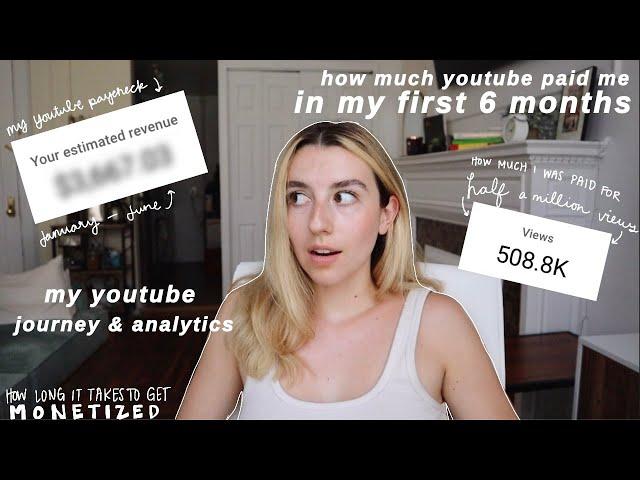 how much youtube paid me for my first 6 months with 8.5K subscribers | my monetization & analytics