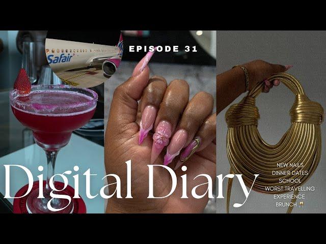 #digitaldiary : episode 31 | worst travelling experience, new nails, brunch, school etc 