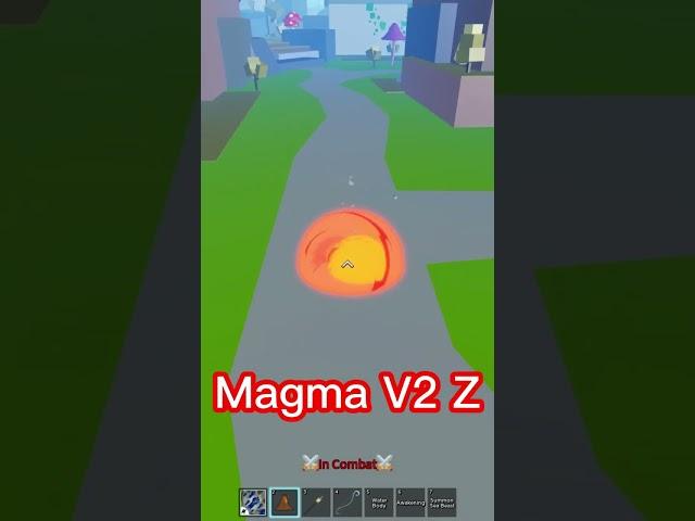 Best Magma V2 Combo #shorts #bloxfruits #roblox #magmafruit