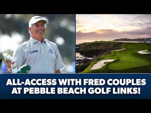 Fred Couples takes on No. 8 at Pebble Beach Golf Links