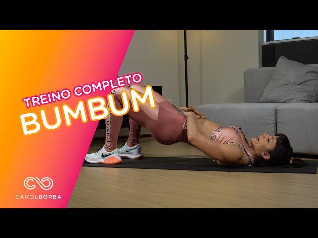 Treino de 3 minutos para endurecer o bumbum com música - Carol Borba