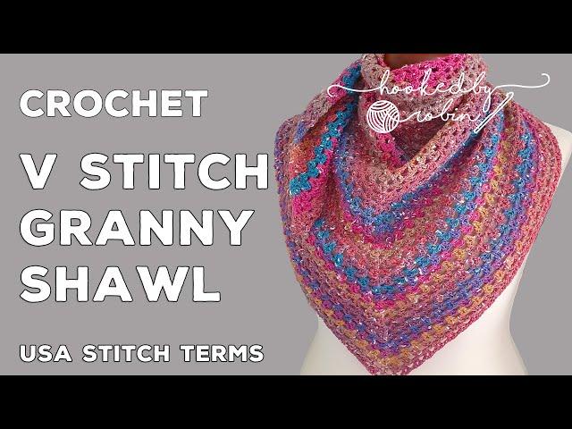 Crochet V Stitch Granny Triangle Shawl (SUPER FAST!)