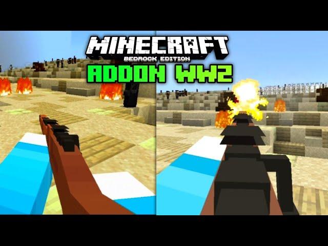 ADDON WW2 ARMAS ARMAMENT PARA MINECRAFT BEDROCK 1.20