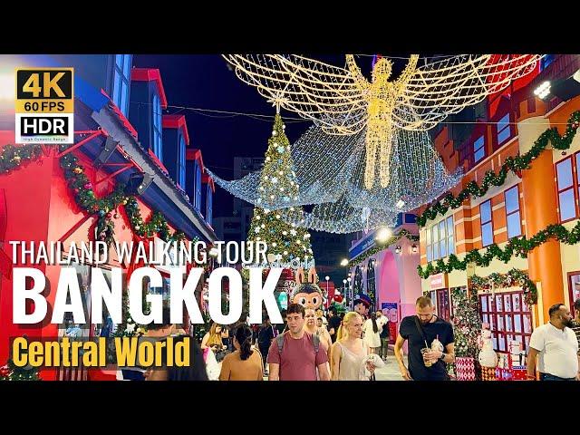 [BANGKOK] Central World "Strolling Christmas Illumination & Christmas Market" | Thailand [4K HDR]