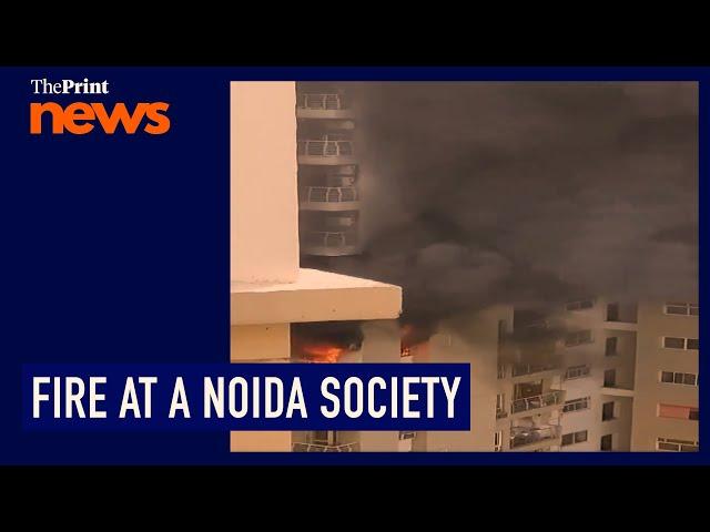 Fire at Lotus Boulevard Society in Noida's Sector 110 in Uttar Pradesh