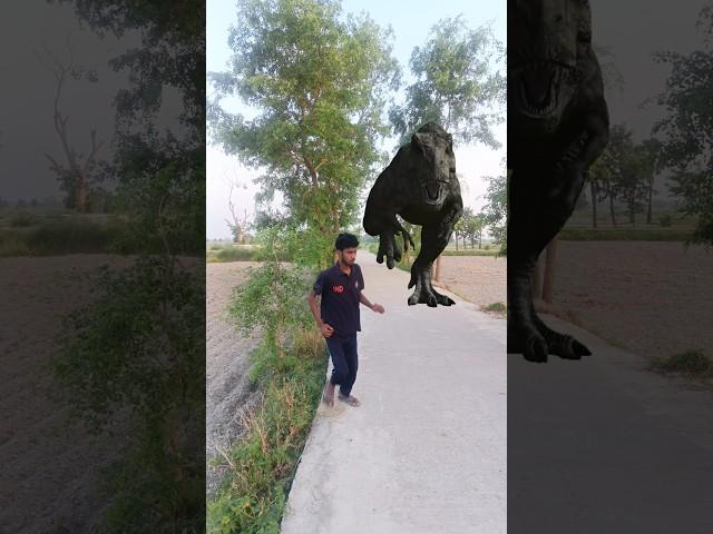 Big Dinosaur chase T-Rex attack part 195 #trending #dinosaur #vfx #youtube #shorts