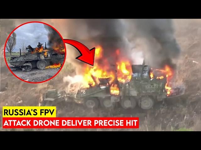 Again! Russian Troops Blow Up US-Made Stryker in Ukraine