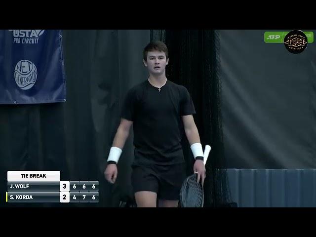 Here is the third set tiebreak between J.J.Wolf and S.Korda in the 2019 Champaign Challenger final