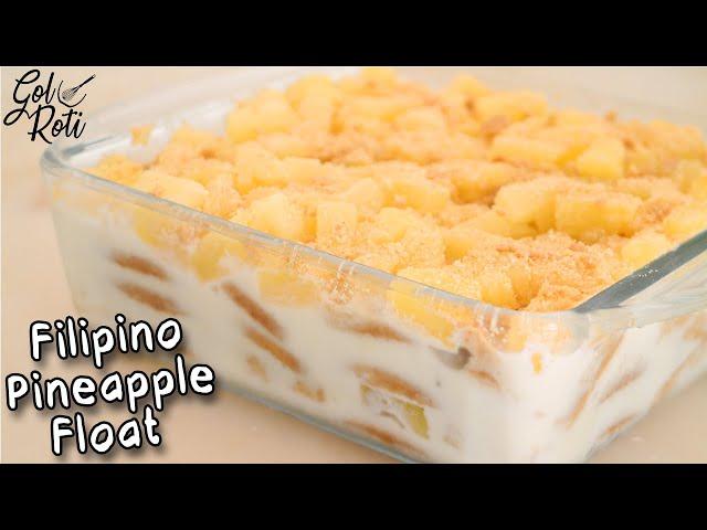 Filipino Dessert Pineapple Float - 4 ingredient cold dessert - GolRoti