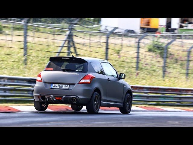 Nurburgring TF - Suzuki Swift chasing crazy Citroen guy - Really fun!!