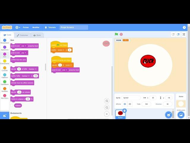 Clicker game in scratch#coding#scratch#code#computerlanguage #codelearning #scratch