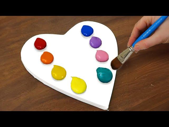 Trees on Heart Canvas: Stunning Acrylic Painting Technique Tutorial