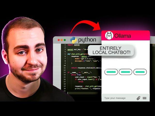 Create a LOCAL Python AI Chatbot In Minutes Using Ollama