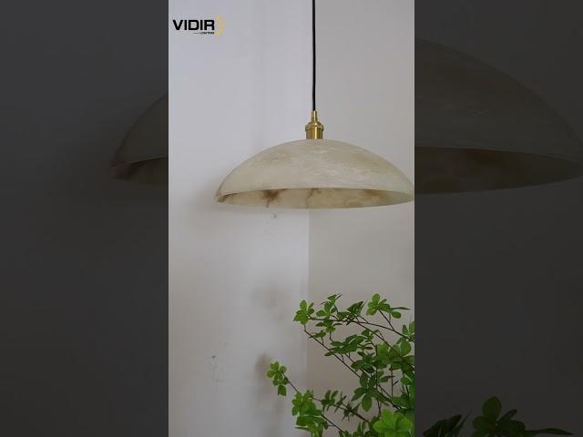 Alabaster Dome Pendant Light Enhance your Space Decoration with Warm Lighting #Vidirlighting