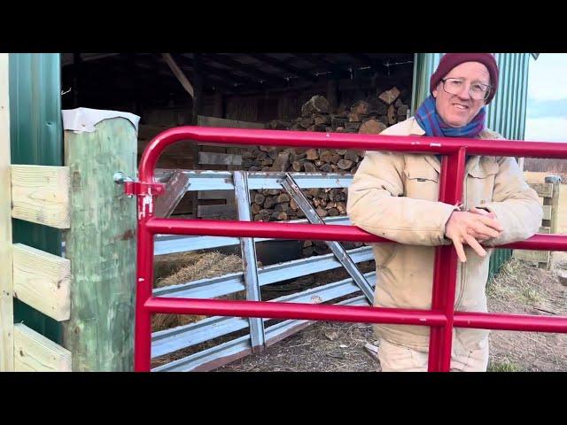 Greg gives tour of their new livestock corral construction.