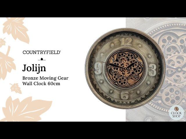 60cm Jolijn Bronze Moving Gear Wall Clock By Countryfield