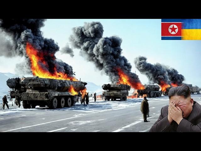 1 MINUTE AGO! Ukrainian Missile Forces Brutally DESTROYS 12 Armored Typhoon trucks in Bridge Ambush!